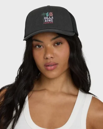 Boné Trucker com Bloco Floral