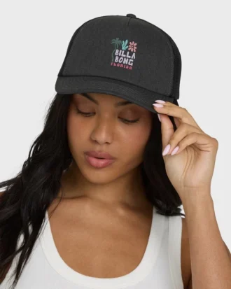 Boné Trucker com Bloco Floral