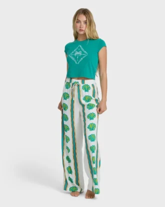 Calças com cintura elástica Coastal Crush