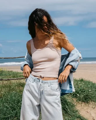 Calças com cintura elástica Jade Saltwashed