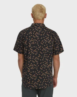 Camisa de manga curta com tecido jacquard Sundays Mini