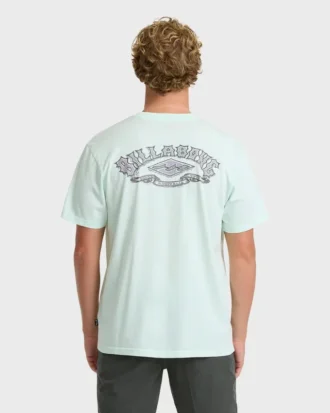 Camisas de malha de manga curta premium com arco Heritage e lavagem Wave