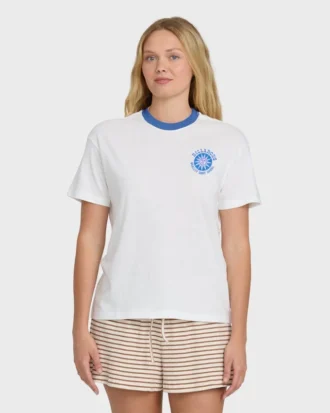 Camisas de manga curta com estampa em algodão Sun Echoes