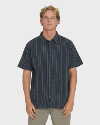 Camisas de manga curta em tecido jacquard Garage Sandon
