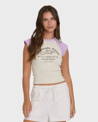 Camiseta de malha de manga curta Horizon Raglan Short