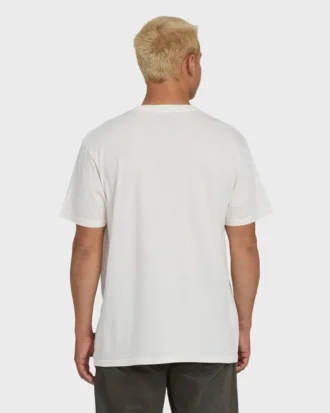 Camiseta de malha de manga curta premium com lavagem em ondas