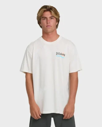 Camiseta de malha de manga curta premium Loner com lavagem Wave