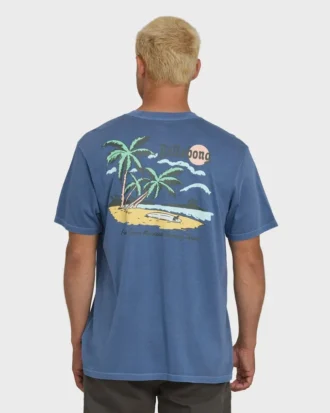 Camiseta de malha de manga curta premium Loner com lavagem Wave