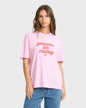 Camiseta de malha de manga curta Vacay Forever Shorts