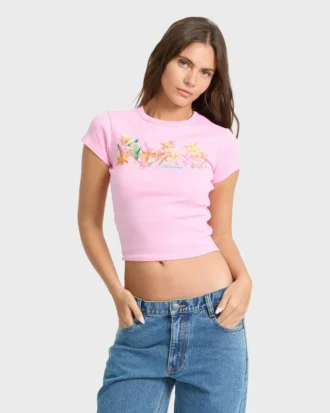 Camiseta de malha de manga curta Wonderful Garden