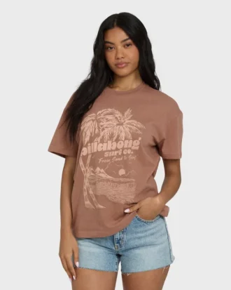Camiseta de manga curta com estampa em malha «Sand to Surf»