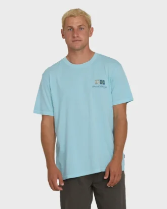 Camiseta de manga curta em algodão premium Glyph Wave Washed
