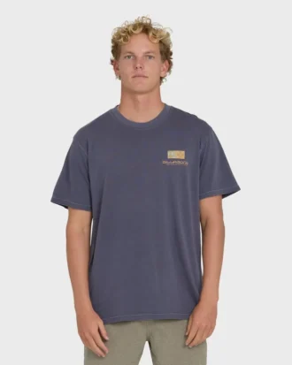 Camiseta de manga curta em algodão premium Glyph Wave Washed