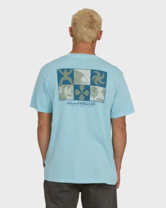 Camiseta de manga curta em algodão premium Glyph Wave Washed