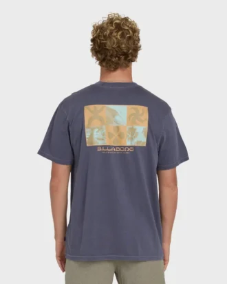 Camiseta de manga curta em algodão premium Glyph Wave Washed