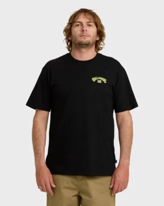 Camiseta de manga curta regular com arco encerado