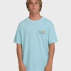 Camiseta de shorts em algodão premium com lavagem Wave Runner