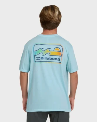 Camiseta de shorts em algodão premium com lavagem Wave Runner