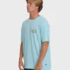 Camiseta de shorts em algodão premium com lavagem Wave Runner