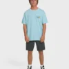 Camiseta de shorts em algodão premium com lavagem Wave Runner