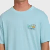 Camiseta de shorts em algodão premium com lavagem Wave Runner