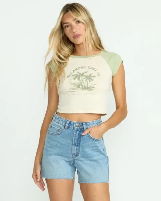 Camiseta Raglan de Manga Curta Paradise Shorts