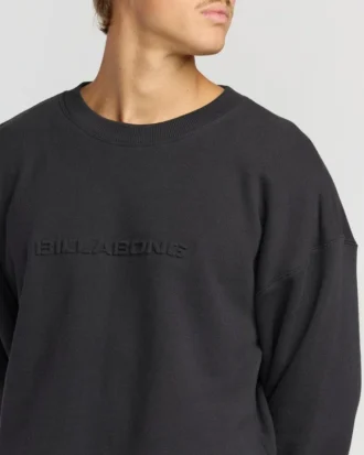 Camisola com gola redonda e relevo icónico