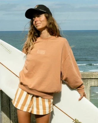 Camisola com gola redonda Kendal desbotada