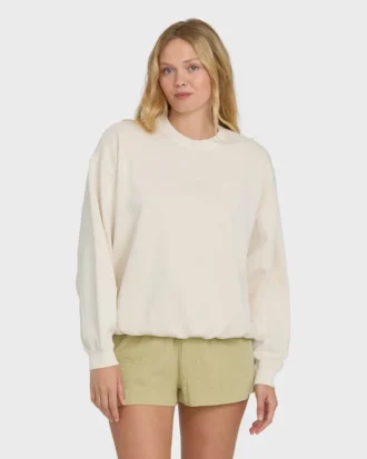 Camisola com gola redonda Kendal desbotada