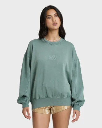 Camisola com gola redonda Kendal desbotada