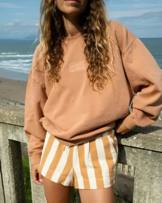 Camisola com gola redonda Kendal desbotada
