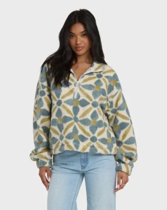Camisola com meio fecho All the Time Sherpa