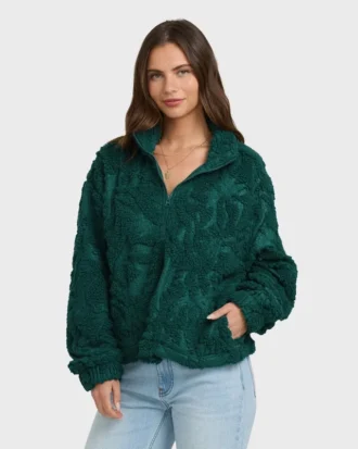 Camisola com meio fecho All the Time Sherpa