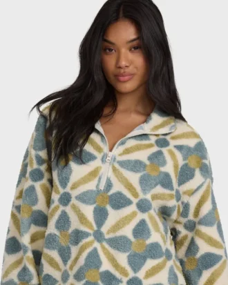 Camisola com meio fecho All the Time Sherpa