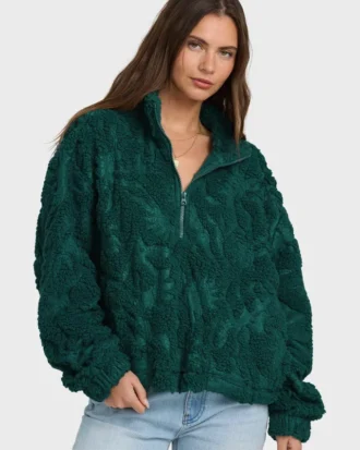 Camisola com meio fecho All the Time Sherpa