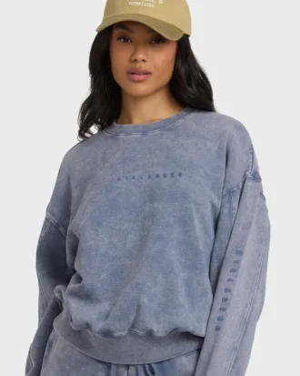 Camisola de gola redonda Kendal com lavagem salgada