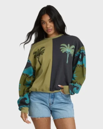 Camisola de gola redonda Split Palm Kendal