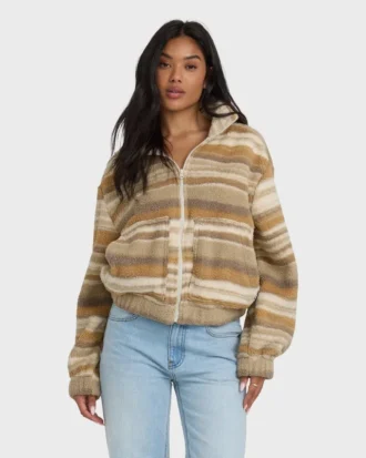 Camisola de lã Sherpa com fecho frontal First Light