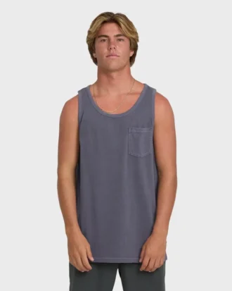 Camisola sem mangas premium Essential Pocket com lavagem Wave