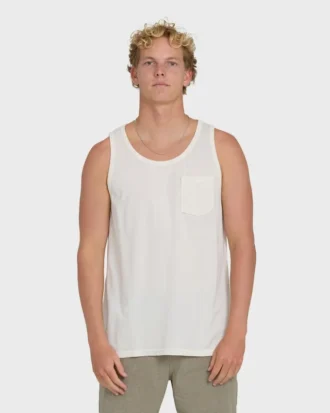 Camisola sem mangas premium Essential Pocket com lavagem Wave