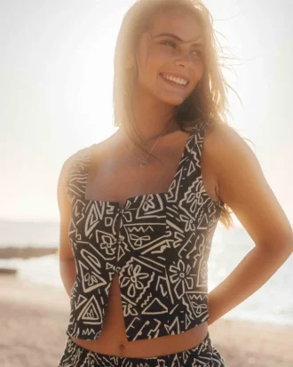 Camisola sem mangas tecida Feelin Free