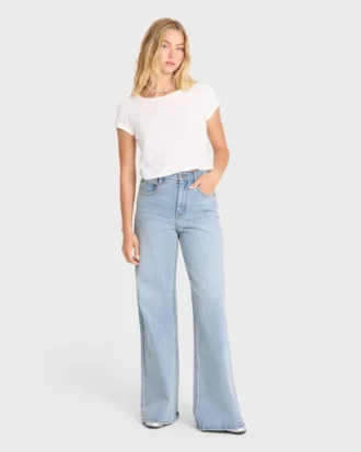 Jeans de ganga largos de cintura alta Free Fall