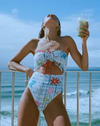 Maiô de verão tipo bandeau Lottie Hall
