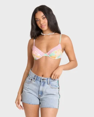 Shorts de ganga com acabamento Sling