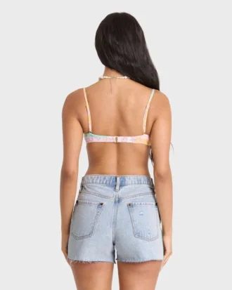 Shorts de ganga com acabamento Sling