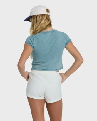 Shorts Road Trippin em tecido liso