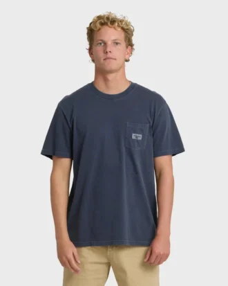 T-shirt de manga curto premium Essential Pocket Wave Washed