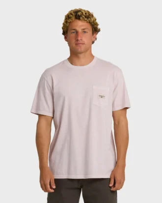T-shirt de manga curto premium Essential Pocket Wave Washed