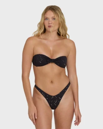 Top de biquíni bandeau com laço tipo lenço Eye on You