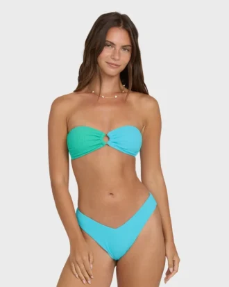 Top de biquíni bandeau Rio com blocos de cor da Sunrays